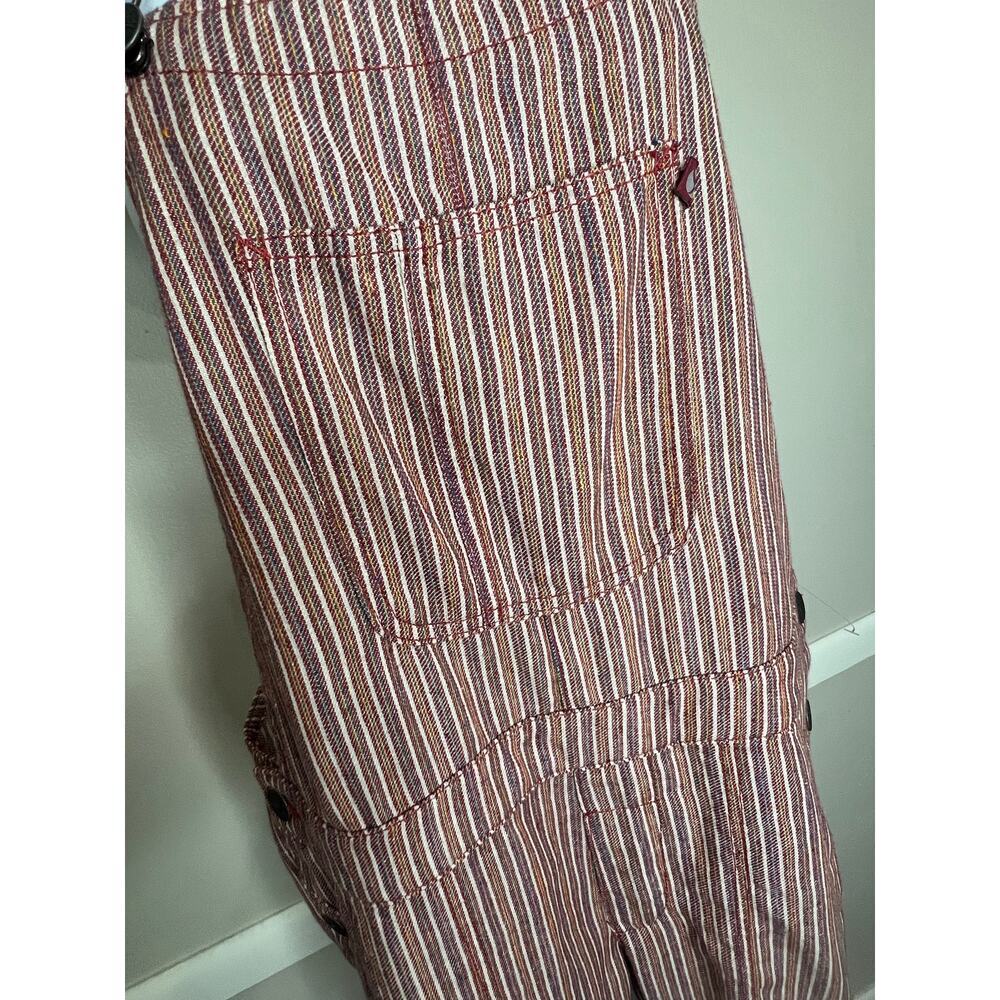 Purcell Workwear Cotton Striped Overalls Red White Utility Size 6 NWOT - Picture 3 of 9